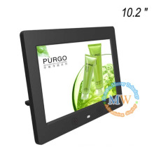 Multi funcional LCD 10 polegadas moldura digital com parede de montagem VESA